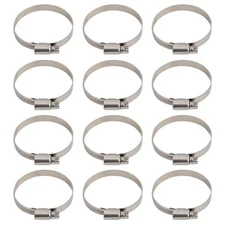 12PCS Carburetor Boot Insulator Intake Band Clamp stainless For Honda CB750