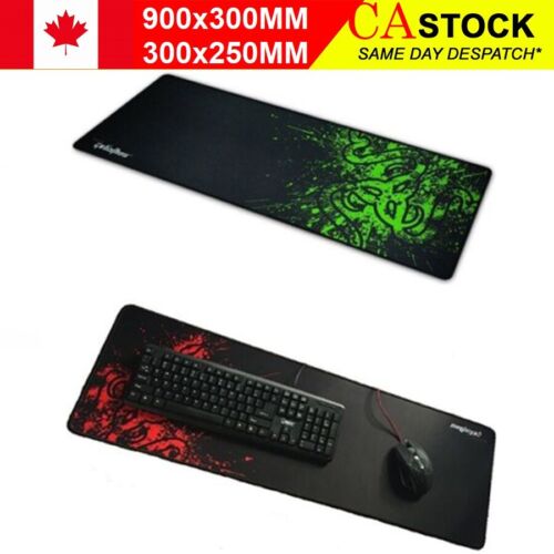New 90x30cm Big Size Desk Mat Black & Red Extended Gaming Large Mouse Pad XXL - Picture 1 of 12