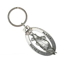 Sockeye Salmon Alaska Keychain, A604KC, 2 Inches, Souvenir, Fishing, Made in USA