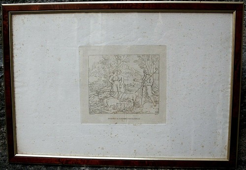 ANTICO QUADRO INCISIONE LITOGRAFIA OPERA Raffaello Sanzio Urb. Inv. N.C.Inc. 800 - Foto 3 di 12