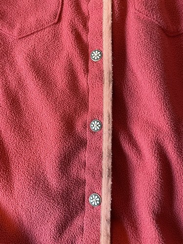 Vintage Aventura pink fleece size medium Warm Women’s Decorative Button - Picture 6 of 10