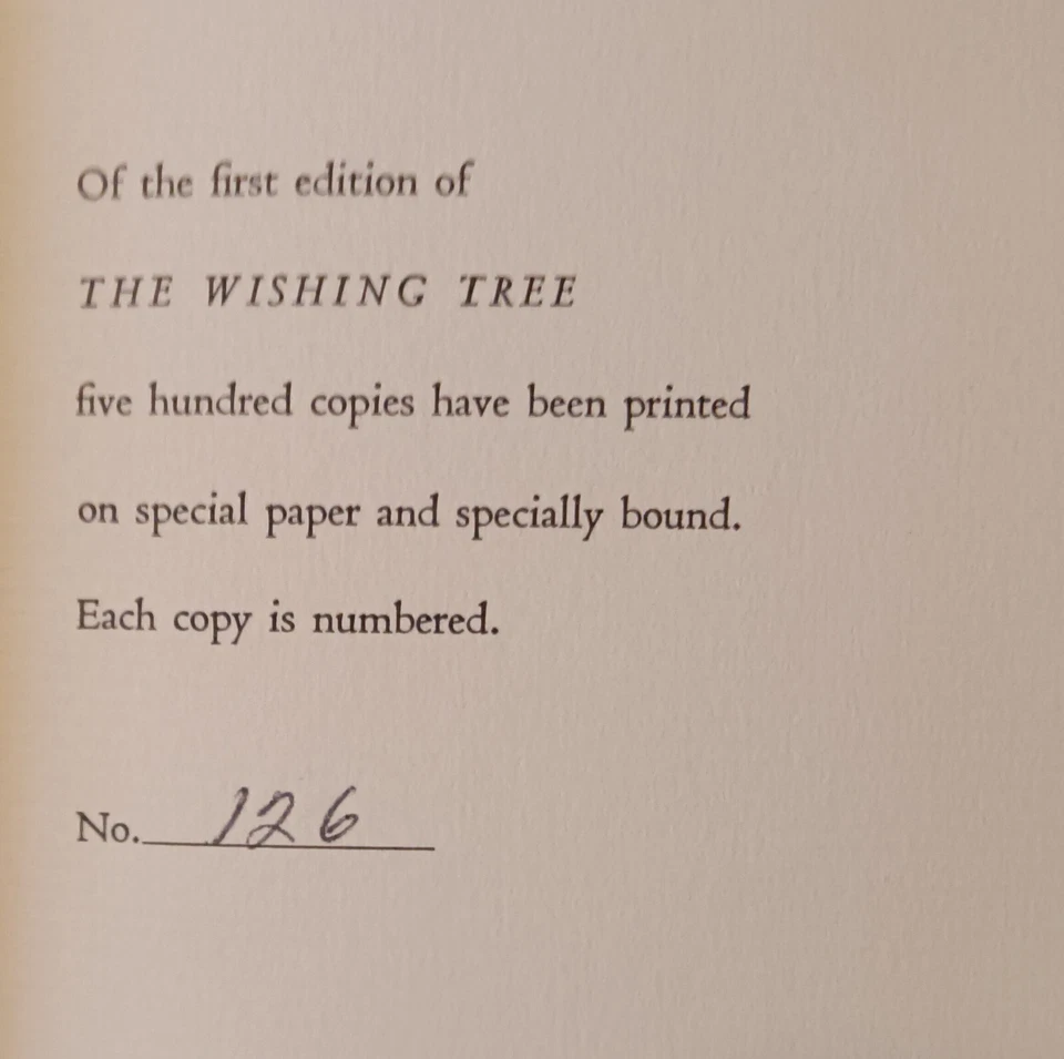 THE WISHING TREE by William Faulkner (1964) LIMITED EDITION  1ST  VG  HARDCOVER - Image 2 of 4