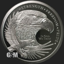 2 oz Double Eagle Flag of Strength Freedom Pride .999 silver FREE SHIPPING USA 77.59 per troy oz