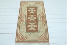 Vintage Turkish Rug Carpet Door Mat Bedroom Kelim Tapis Teppich 32"x53" AreaRugs