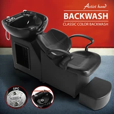 Artist hand Ceramic Shampoo Bowl Barber Backwash Chair Beauty Salon Spa Footrest