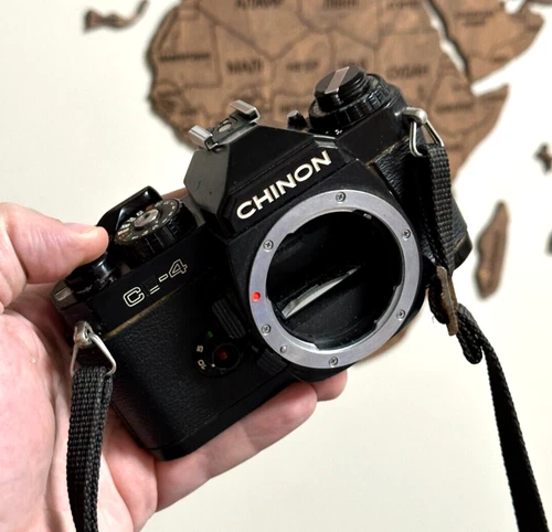 Chinon CE-4 SLR 35mm Film Camera Body Only & Case