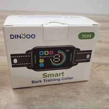 DINJOO TC03 Smart Bark Dog Training Collar Color LCD Rechargeable No Charger 