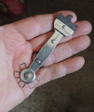 VERY NICE, VINTAGE FIRESTONE SPARK PLUG GAPPING TOOL, 4" LONG