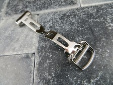 18mm 16mm 12mm CARTIER Stainless Deployment Buckle Folding Clasp Silver White