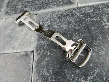 18mm 16mm 12mm CARTIER Stainless Deployment Buckle Folding Clasp Silver White