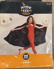 Hooded Long Black Satin Cape Halloween Costume Accessory - Adult One Size 5980