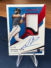 CRISTIAN PACHE 20/49 RED ROOKIE AUTO JUMBO LOGO PATCH RPA RC 2021 IMMACULATE