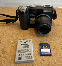 Nikon Coolpix P5000 w/ UR-E20 Lens Battery, SD Card *TESTED & WORKS*
