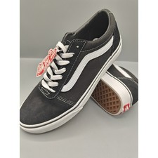 Vans Men's Ward Black/White Suede/Canvas Mix Skate Shoes Men's Size 8.5