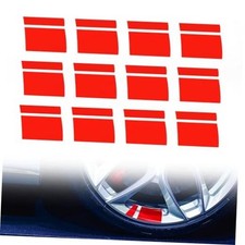 12PCS Car Wheel Rims Decal Stripes, for 18-21 Inch Wheels,Wheels Reflective Red