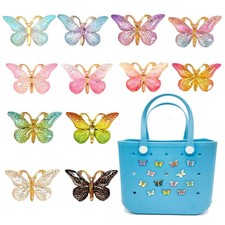 Charms for Bogg Bag Accessories, Cute Bling Bag Charms with Sturdy Clips for Sim
