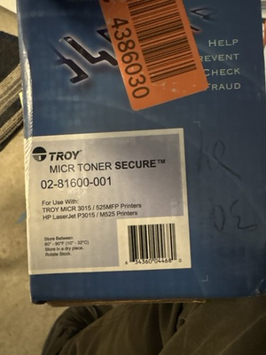 #ad The Product Is A TROY MICR Toner Secure Cartridge Model 02 81600 001 Brand New $90.00