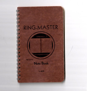 VTG Ring Master Note Book S-409 Superior Spiral Lie Flat Turns Freely 1960s 