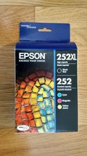 2028 GENUINE SET EPSON 252XL / 252 INK T252 WORKFORCE WF-3620 WF-7610 7720 Seal