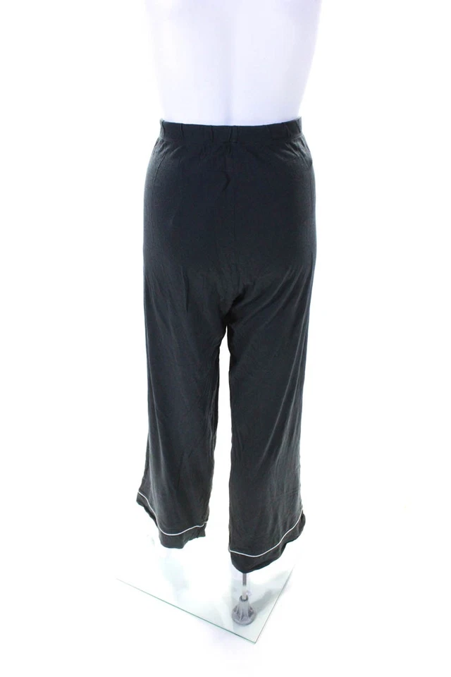 Pantalones de pijama Cosabella para mujer tiro alto con cordón pierna recta gris mediano Foto 3 de 4