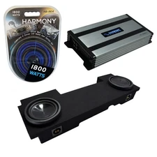 Fits 02-13 Chevy Avalanche Underseat Alpine SWT-10S4 Dual 10 Sub Box & HA-A800.1