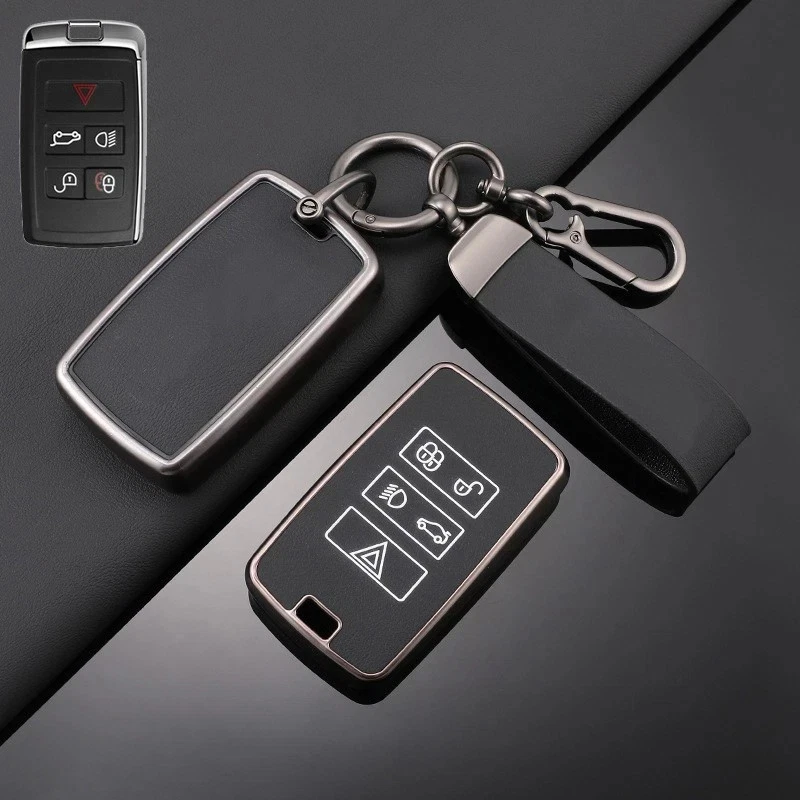 Funda de aleación de cuero para llave de coche para Land Rover Range Rover Velar Evoque Sport Foto 3 de 4
