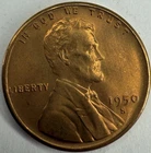 1950 S Uncirculated Lincoln Wheat Cent Exact Coin Imaged #LWC2363