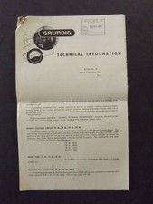 Vintage Grundig Technical Information Bulletin # 10 - December 1959