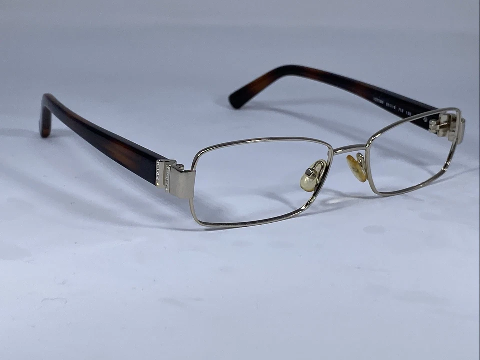 VALENTINO V2105R 718 Italy Gold/Dark Brown Eyeglasses Frame 51-16-130 - Image 3 of 4