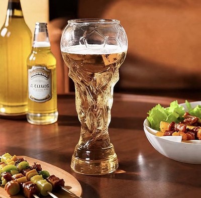 World Cup Football Soccer Trophy Beer Glass 600ml Soccer Fan Mug Cup