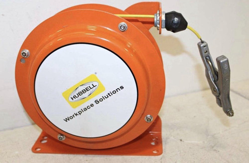 Hubbell Open Spool Static Discharge Cable Reel, Orange, OSD050-SS-YL-SG-C1