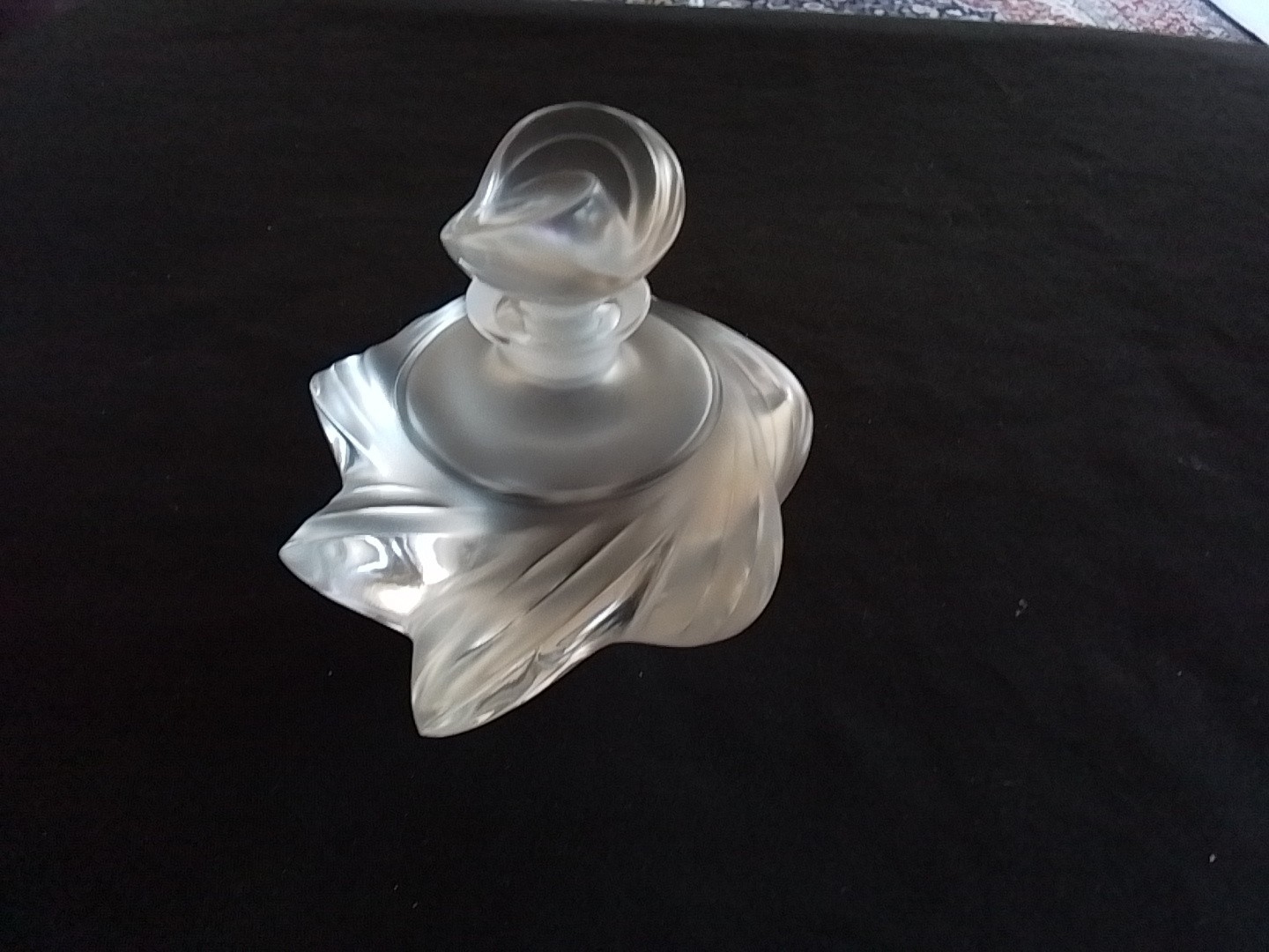 Lalique Crystal Perfume Bottle Samoa MINT! Shell Design Gorgeous