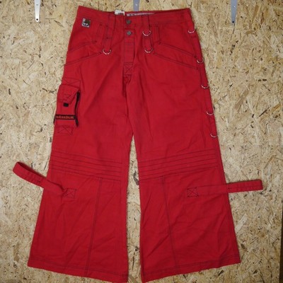 Stuka Pants Baggy JNCO Style Rot W38 L35 Techwear Vintage Retro Rave Y2K 90s