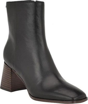 Calvin Klein Womens Broma Squ Black Leather 