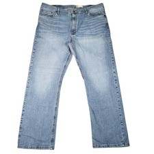 Wrangler Jeans Mens 42x32 Fits 41x32 Relaxed Boot Light Wash Denim