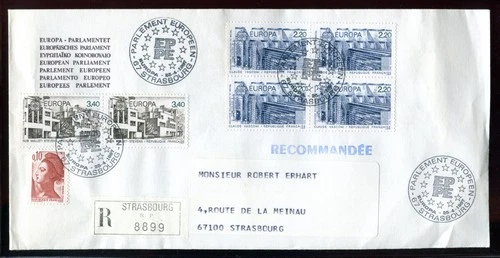 1987 France registered Europa FDC European parliament Strasbourg first day cover