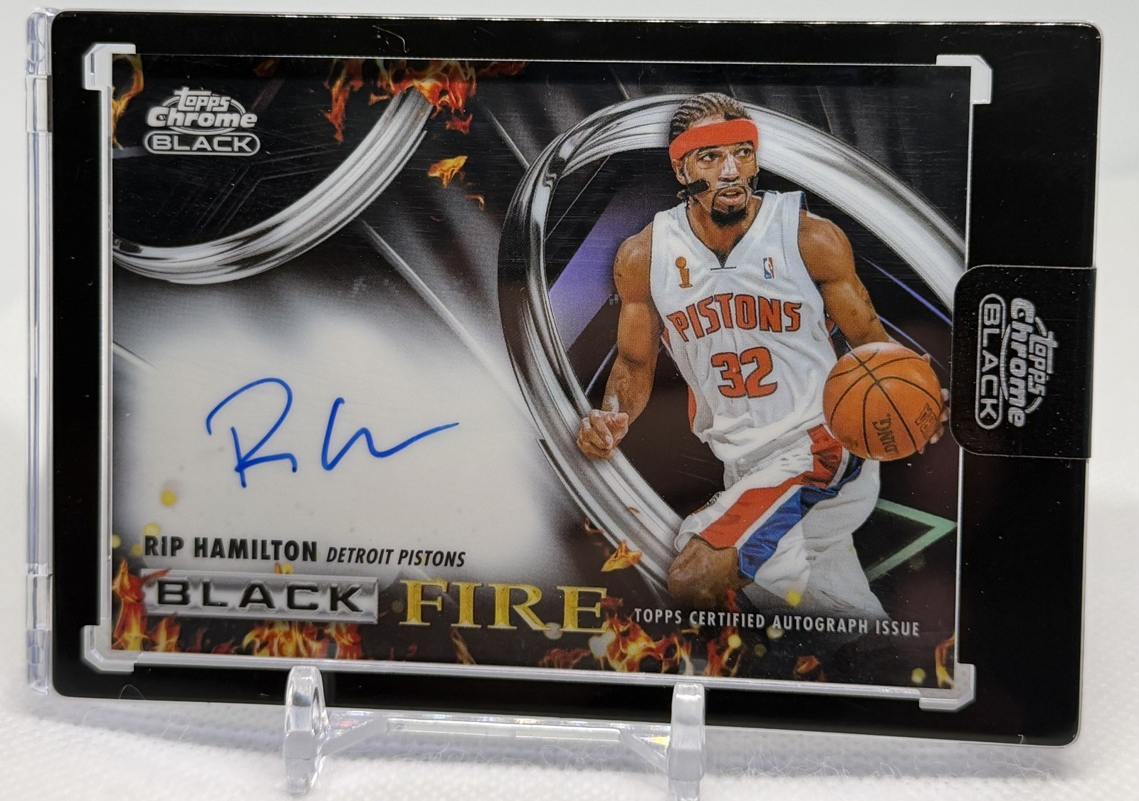 2025-26 Topps Chrome Black Rip Hamilton Black Fire Auto #BF-RHA