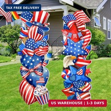 2 Pcs 4Th of July Yard Signs Outdoor Patriotic Star Lawn Decoration 250Th Annive