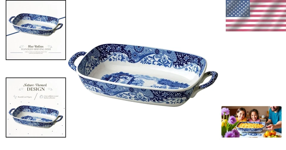 Large Blue Lasagna Pan, Casserole Dish - Image 2 of 4