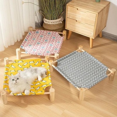 Hundebett Bett Abnehmbarer Bezug Wasserdicht Haustiermatte Erhöhtes Kühlbett Ganzjahres