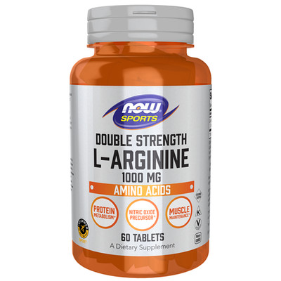 Doppelt konzentriertes L-Arginin 1000 mg 60 Tabletten Now Foods