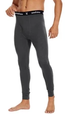 WOOLCANO 100% Fine Merino Wool Men’s Base Layer Pants Bottoms Size L 