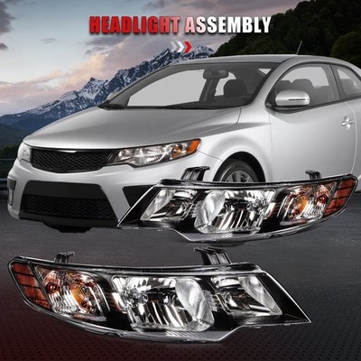 Headlamp For 2010-2013 Kia Forte Clear Lens Headlights Assembly Pair Replacement