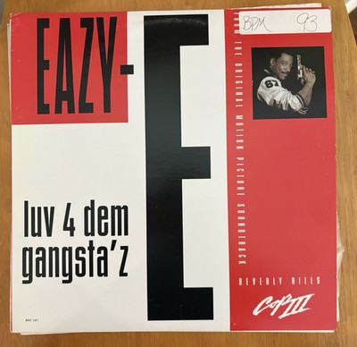 Eazy-E 12'' single vinyl record of ''Luv 4 Dem Gangsta'z''