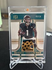 2023 Panini National Treasures Sunday Treasures Travis Etienne #STR-TE 3/10