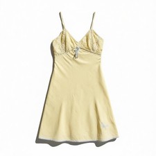 Vintage Y2K Free People Prairie Cottagecore Cotton Slip Dress Fairy Embroidery S