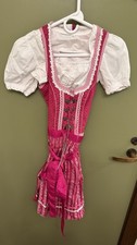 Bavarian Girls Dirndl Pink Size D32