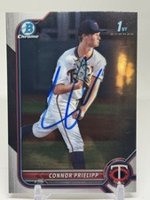 CONNOR PRIELIPP SIGNED 2022 1st BOWMAN Chrome MINNESOTA TWINS #BDC-8