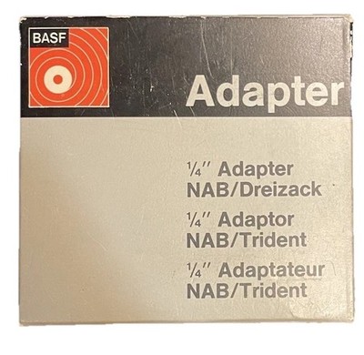 BASF NAB/ DREIZACK 1/4 Adapter für Tonbandgeräte neuwertig in OVP