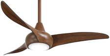 Minka Aire Light Wave 44 44" Ceiling Fan - Distressed Koa 3-Blade Remote Control